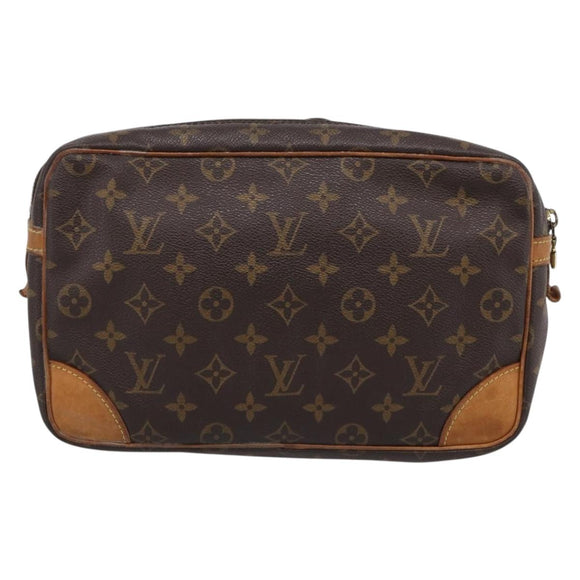 LOUIS VUITTON Monogram Compiegne 28 Clutch Bag M51845 LV Auth 214905