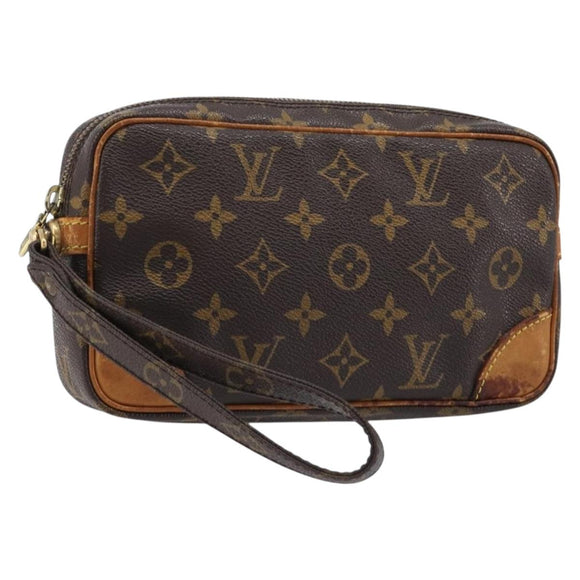 LOUIS VUITTON Monogram Marly Dragonne PM Clutch Bag M51827 LV Auth 214907
