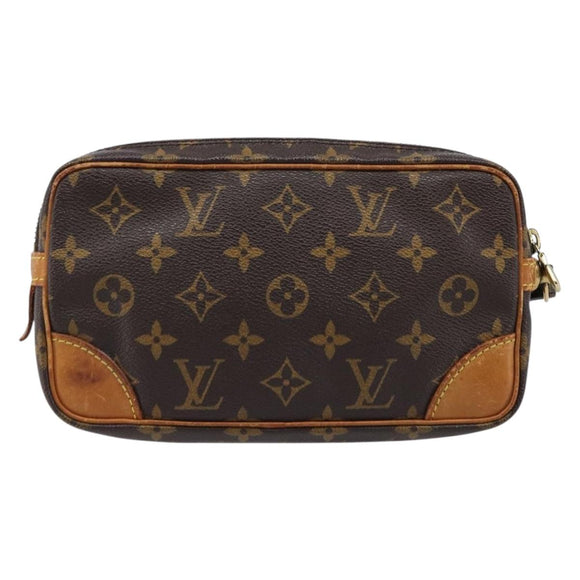 LOUIS VUITTON Monogram Marly Dragonne PM Clutch Bag M51827 LV Auth 214907