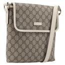 GUCCI GG Supreme Shoulder Bag PVC Beige Gold 223666 Auth 214909A-1