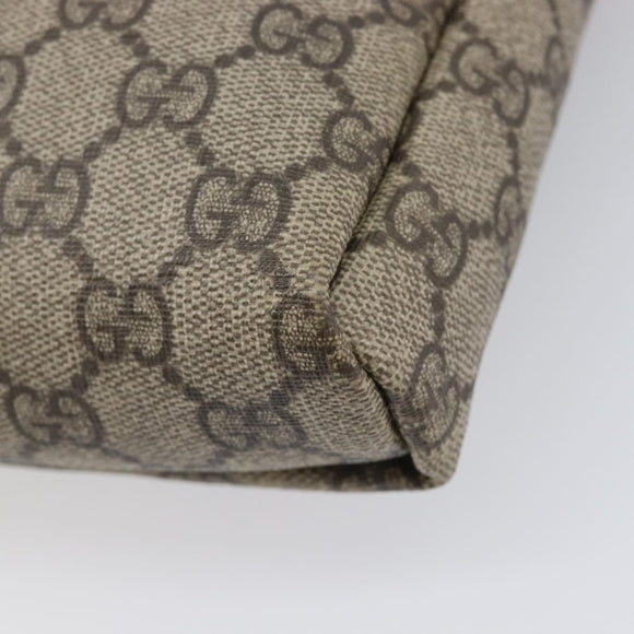 GUCCI GG Supreme Shoulder Bag PVC Beige Gold 223666 Auth 214909A