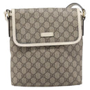 GUCCI GG Supreme Shoulder Bag PVC Beige Gold 223666 Auth 214909A-2