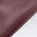 Cartier Must Line Tote Bag Leather Bordeaux Gold Auth 214910A-20