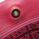 Cartier Must Line Tote Bag Leather Bordeaux Gold Auth 214910A-21