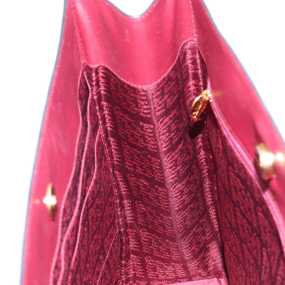 Cartier Must Line Tote Bag Leather Bordeaux Gold Auth 214910A