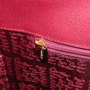Cartier Must Line Tote Bag Leather Bordeaux Gold Auth 214910A-25