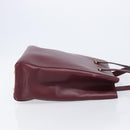 Cartier Must Line Tote Bag Leather Bordeaux Gold Auth 214910A-5