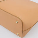 BURBERRY Shoulder Bag Leather Beige Gold Auth 214911A-12