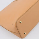 BURBERRY Shoulder Bag Leather Beige Gold Auth 214911A-13