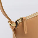 BURBERRY Shoulder Bag Leather Beige Gold Auth 214911A-16