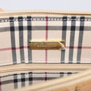 BURBERRY Shoulder Bag Leather Beige Gold Auth 214911A-17