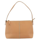 BURBERRY Shoulder Bag Leather Beige Gold Auth 214911A-2