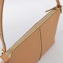 BURBERRY Shoulder Bag Leather Beige Gold Auth 214911A-6
