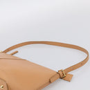 BURBERRY Shoulder Bag Leather Beige Gold Auth 214911A-8