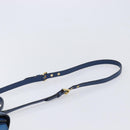 Miu Miu Madras Hand Bag Leather 2way Blue Gold Auth 214912A-10
