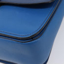 Miu Miu Madras Hand Bag Leather 2way Blue Gold Auth 214912A-12