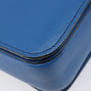 Miu Miu Madras Hand Bag Leather 2way Blue Gold Auth 214912A-15