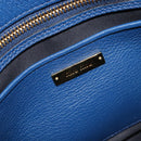 Miu Miu Madras Hand Bag Leather 2way Blue Gold Auth 214912A-20