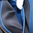 Miu Miu Madras Hand Bag Leather 2way Blue Gold Auth 214912A-27
