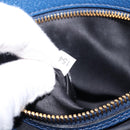 Miu Miu Madras Hand Bag Leather 2way Blue Gold Auth 214912A-29