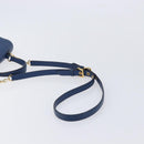 Miu Miu Madras Hand Bag Leather 2way Blue Gold Auth 214912A-9