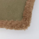 LOEWE Clutch Bag Leather Mouton Brown Silver Auth 214913A-10