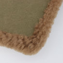 LOEWE Clutch Bag Leather Mouton Brown Silver Auth 214913A-11