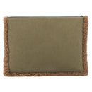 LOEWE Clutch Bag Leather Mouton Brown Silver Auth 214913A-3