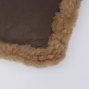 LOEWE Clutch Bag Leather Mouton Brown Silver Auth 214913A-8