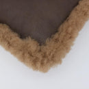 LOEWE Clutch Bag Leather Mouton Brown Silver Auth 214913A-9