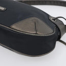 BURBERRY Shoulder Bag Nylon Black Silver Auth 214915A-10