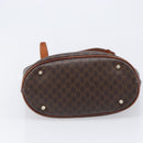 CELINE Macadam Canvas Tote Bag PVC Leather Brown Gold Auth 214916-11