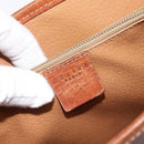 CELINE Macadam Canvas Tote Bag PVC Leather Brown Gold Auth 214916-20