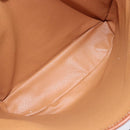 CELINE Macadam Canvas Tote Bag PVC Leather Brown Gold Auth 214916-21