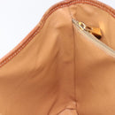CELINE Macadam Canvas Tote Bag PVC Leather Brown Gold Auth 214916-23