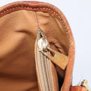 CELINE Macadam Canvas Tote Bag PVC Leather Brown Gold Auth 214916-24