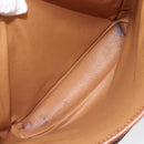 CELINE Macadam Canvas Tote Bag PVC Leather Brown Gold Auth 214916-26