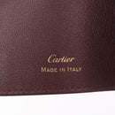 Cartier Must Line Key Case Leather Bordeaux Gold Auth 214918V-14
