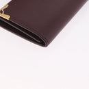 Cartier Must Line Key Case Leather Bordeaux Gold Auth 214918V-9