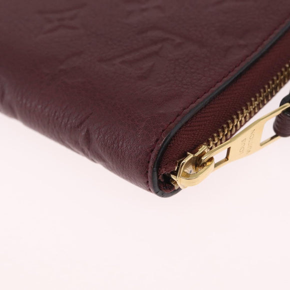 LOUIS VUITTON Empreinte Portefeuille Secret Compact Bordeaux M93429 Auth 214919M