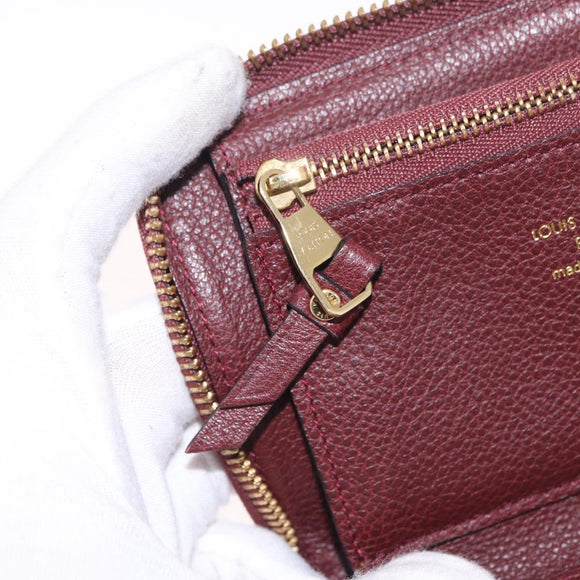 LOUIS VUITTON Empreinte Portefeuille Secret Compact Bordeaux M93429 Auth 214919M