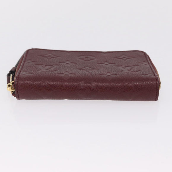 LOUIS VUITTON Empreinte Portefeuille Secret Compact Bordeaux M93429 Auth 214919M
