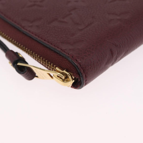 LOUIS VUITTON Empreinte Portefeuille Secret Compact Bordeaux M93429 Auth 214919M