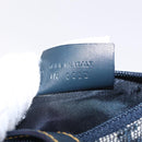 Christian Dior Trotter Canvas saddle Pouch Navy Gold Auth 214920V-19