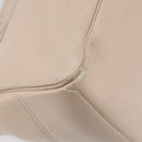 CELINE Boogie Bag Hand Bag Leather Beige Silver Auth 214923-13