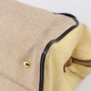 FENDI Chameleon Bag Boston Bag Canvas Beige Gold Auth 214925-10