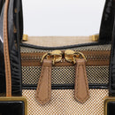FENDI Chameleon Bag Boston Bag Canvas Beige Gold Auth 214925-15