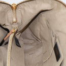 FENDI Chameleon Bag Boston Bag Canvas Beige Gold Auth 214925-19