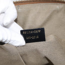 FENDI Chameleon Bag Boston Bag Canvas Beige Gold Auth 214925-24