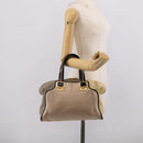 FENDI Chameleon Bag Boston Bag Canvas Beige Gold Auth 214925-25
